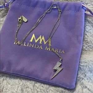 Melinda Maria ICONS Lightning Bolt Charm Necklace